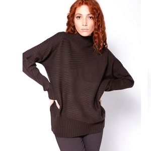 ICHI Cepira Turtleneck Ribbed Sweater/NEW